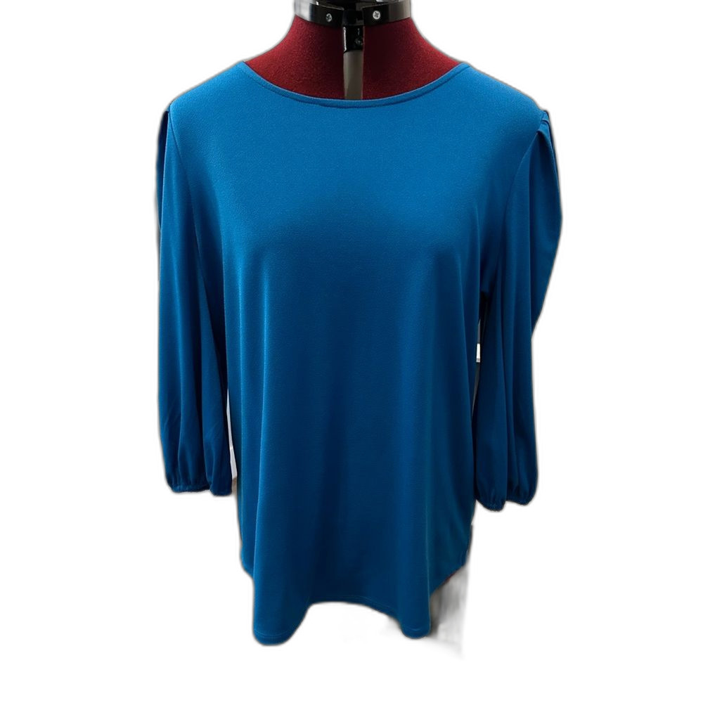 Adrianna Papell Large 3/4 Sleeve Blouse Minimalist Capsule Wardrobe Staple